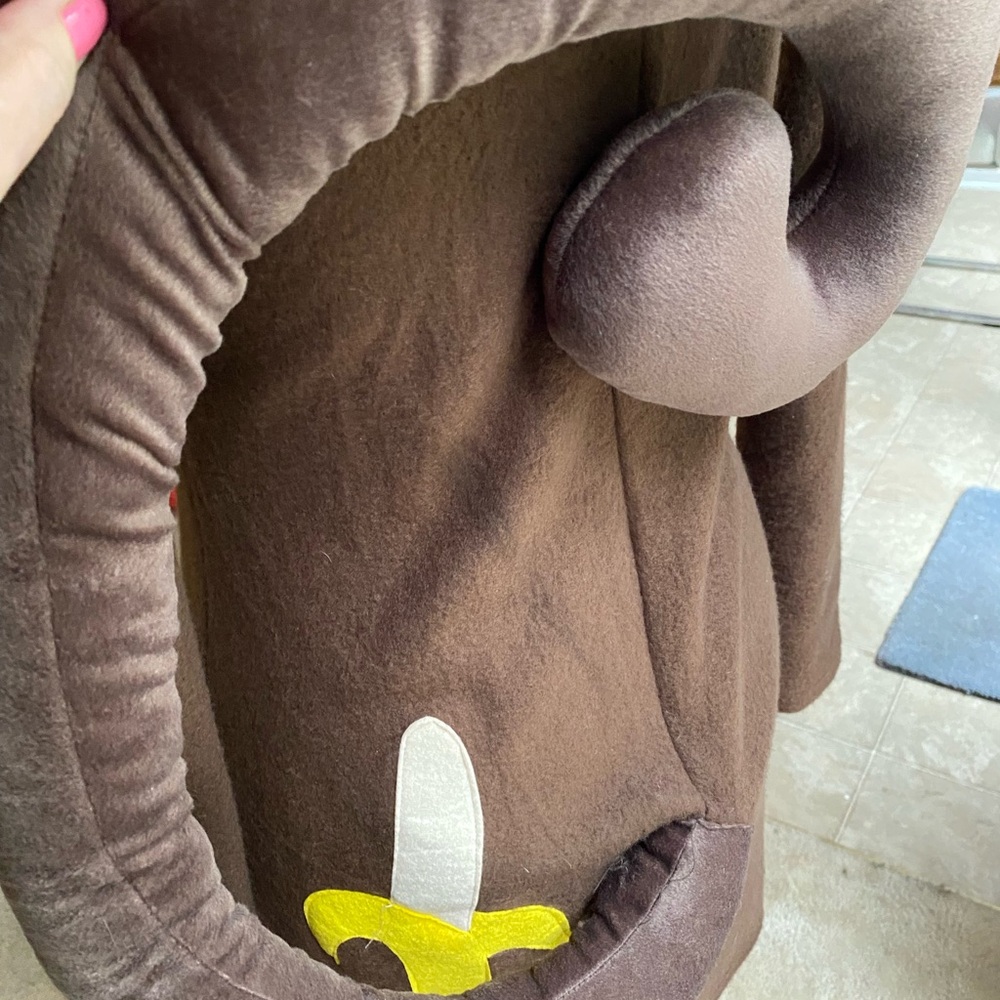 Brown Monkey Costume With Ears And Long Tail View 2